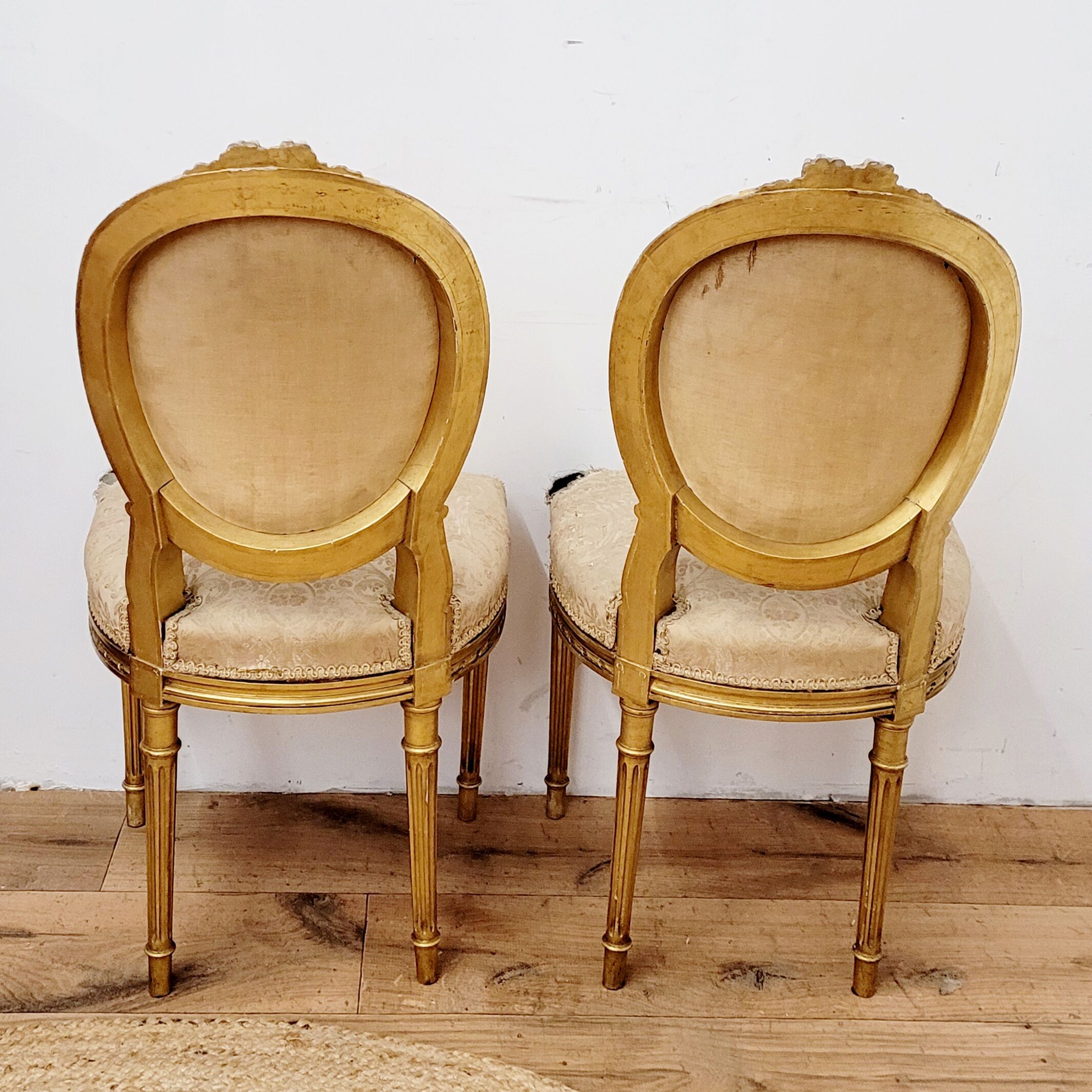 Louis XVI style living room in gilded wood