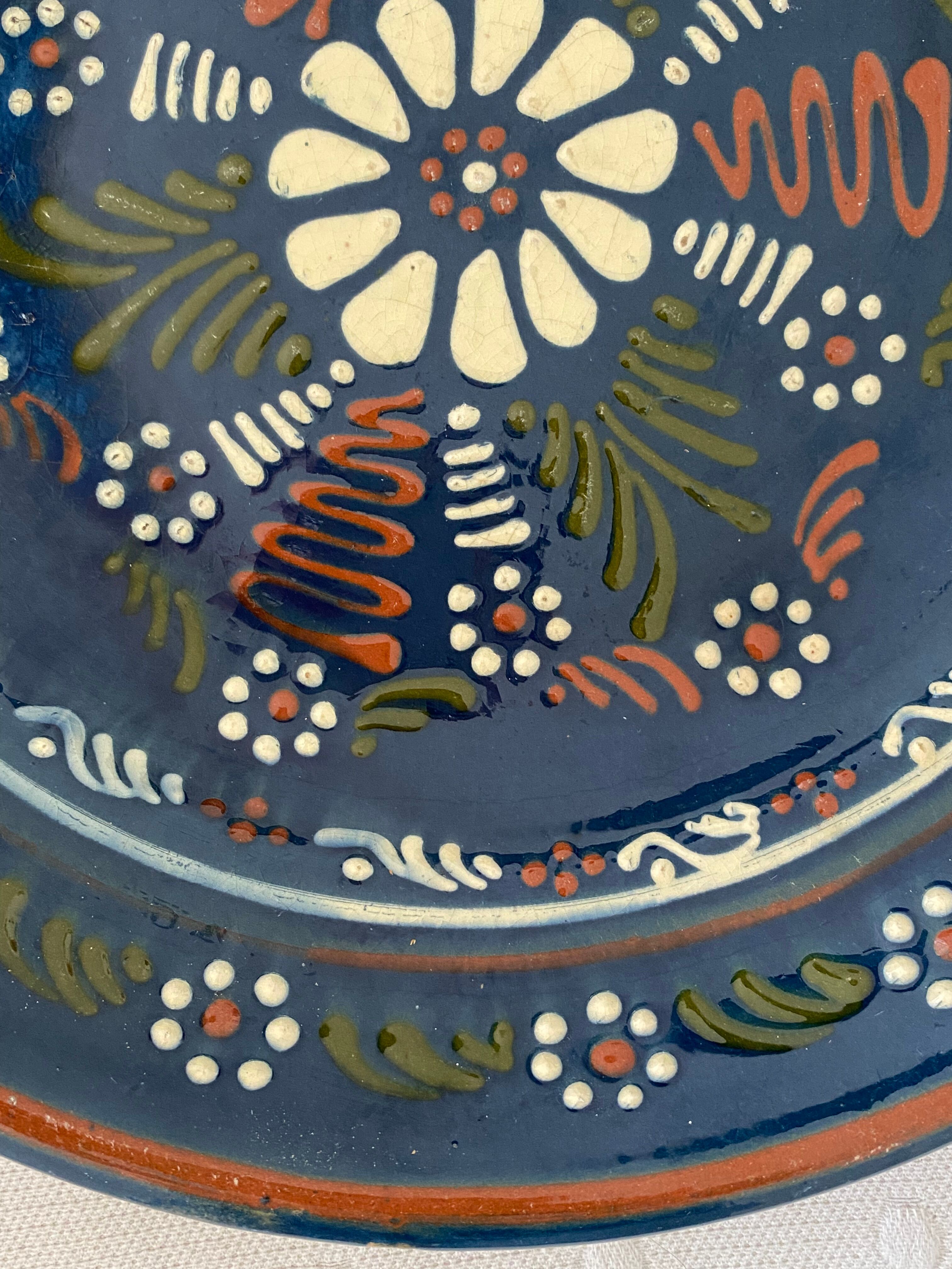 Andalusian dish in blue ceramic