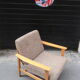 Armchair in wood and fabric 1960