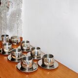 AMC Italy 70s/80s stainless steel espresso set (14 pieces)