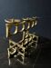 Brass chandelier handcrafted by Heinz Goll, brutalist, Austria 1970.