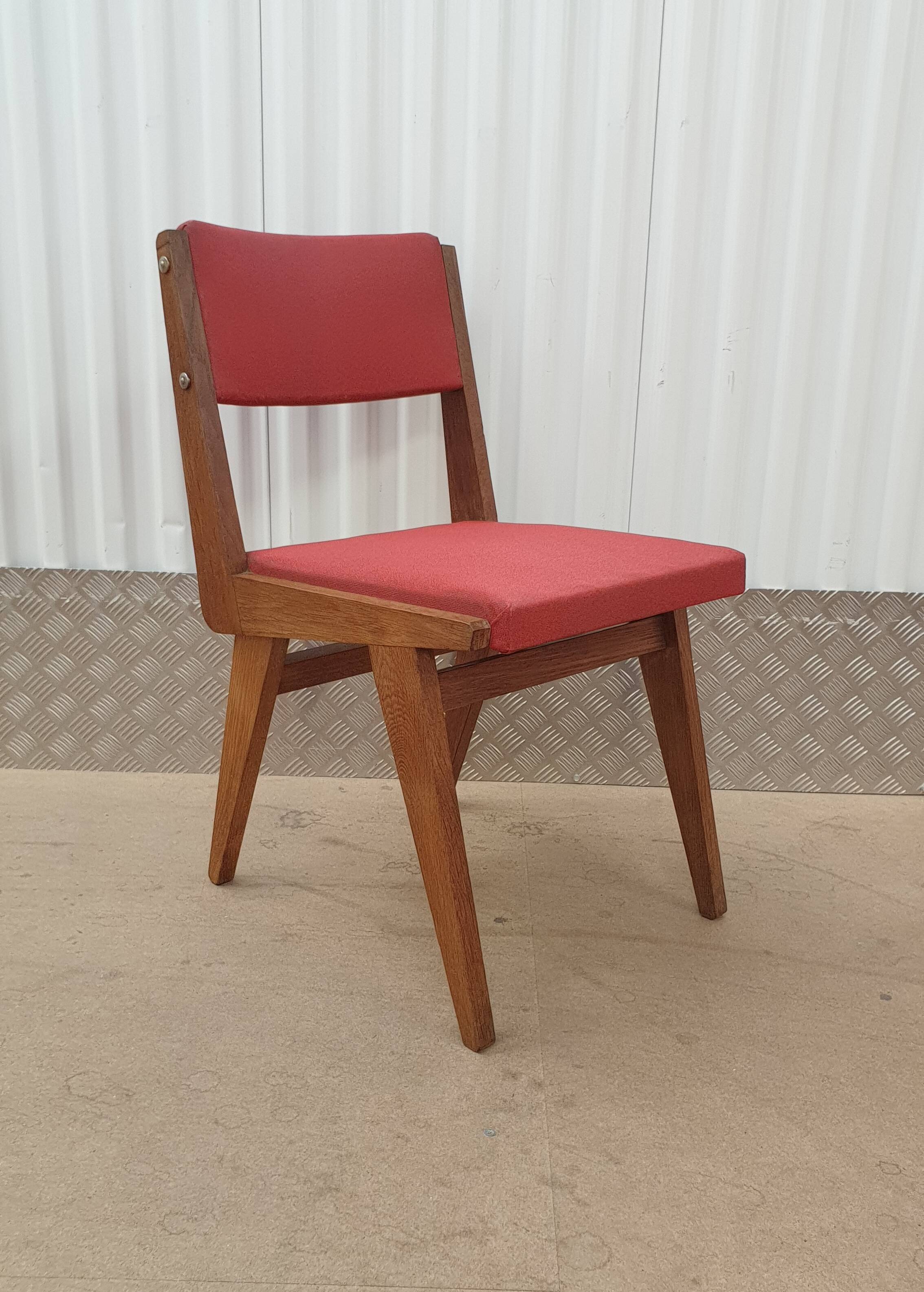 Set of four chairs maurice pré 1950