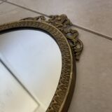 Wall Mirror Sconce Golden Pediment Candle Holder Chandelier France Louis Style