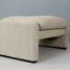 Vico Magistretti "Maralunga" footstool re-upholstered For Cassina