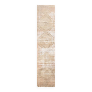 3x12 1958s Antique Vintage Runner Tapis, 78x394Cm
