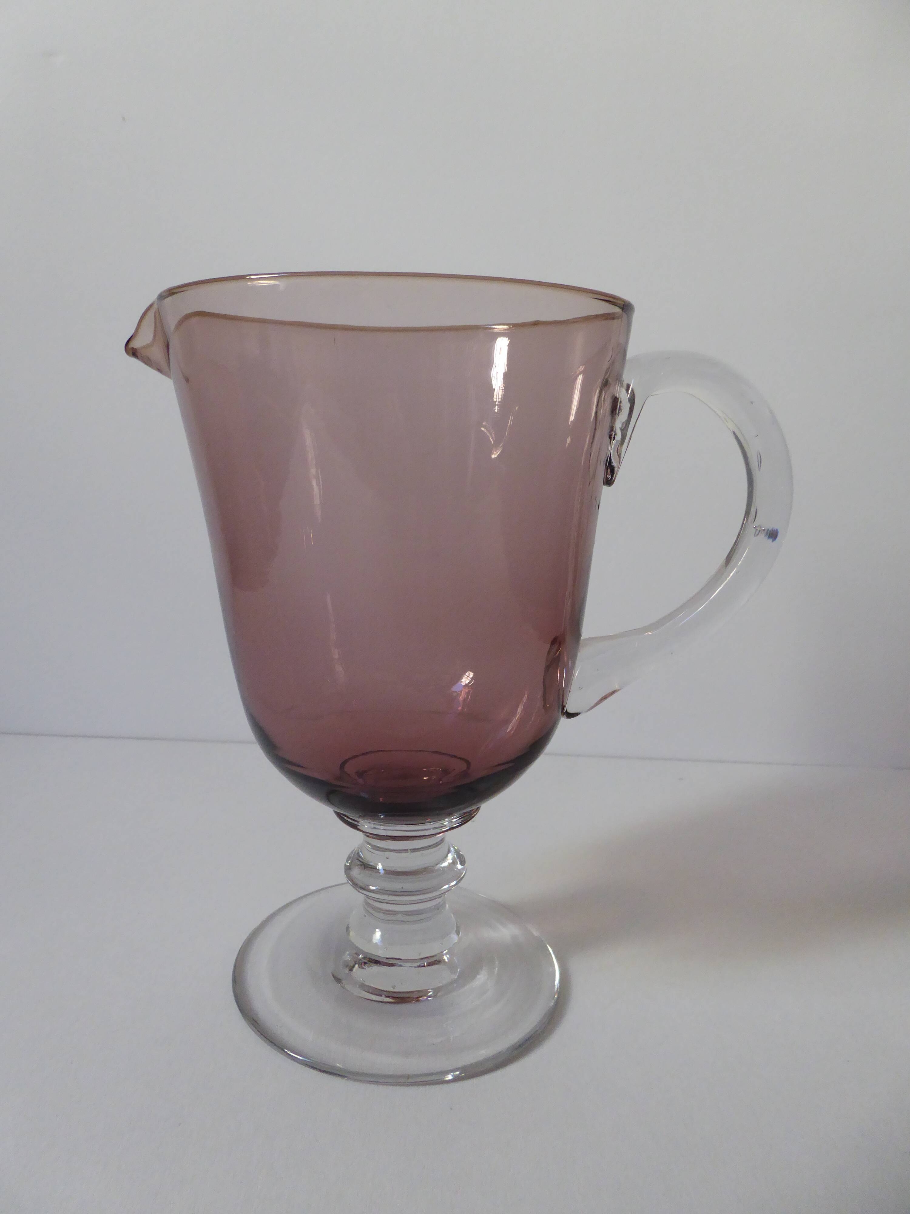 Plum smoked glass ewer