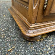 TV cabinet sideboard in solid oak with rotating top 1980