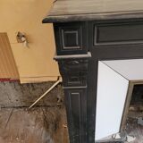 Belgian black marble fireplace without veining