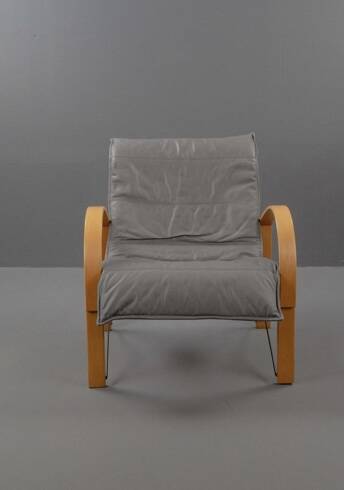 Leather Armchair by Tord Björklund for Ikea, 1980s