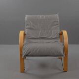 Leather Armchair by Tord Björklund for Ikea, 1980s