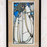 Illustration of a stained glass window by Mackintosh