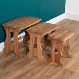 Retro Restored Ercol Chantry Nest Of Elm Tables