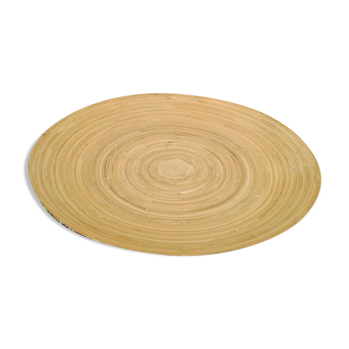 Vintage bamboo round tray