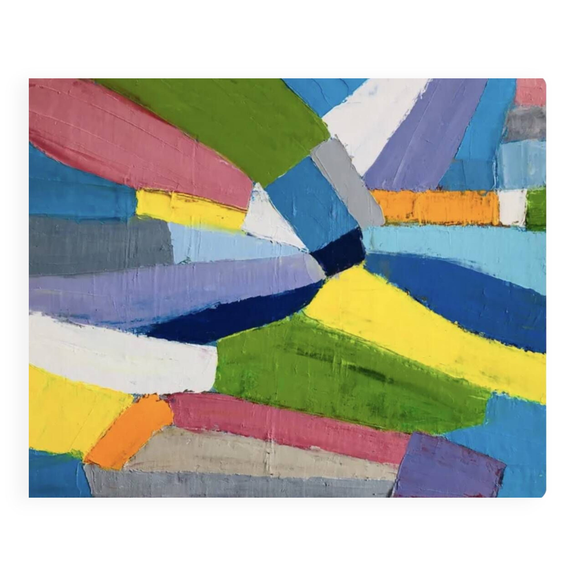 Abstract painting with knife oil