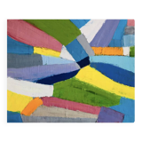 Abstract oil painting with a knife