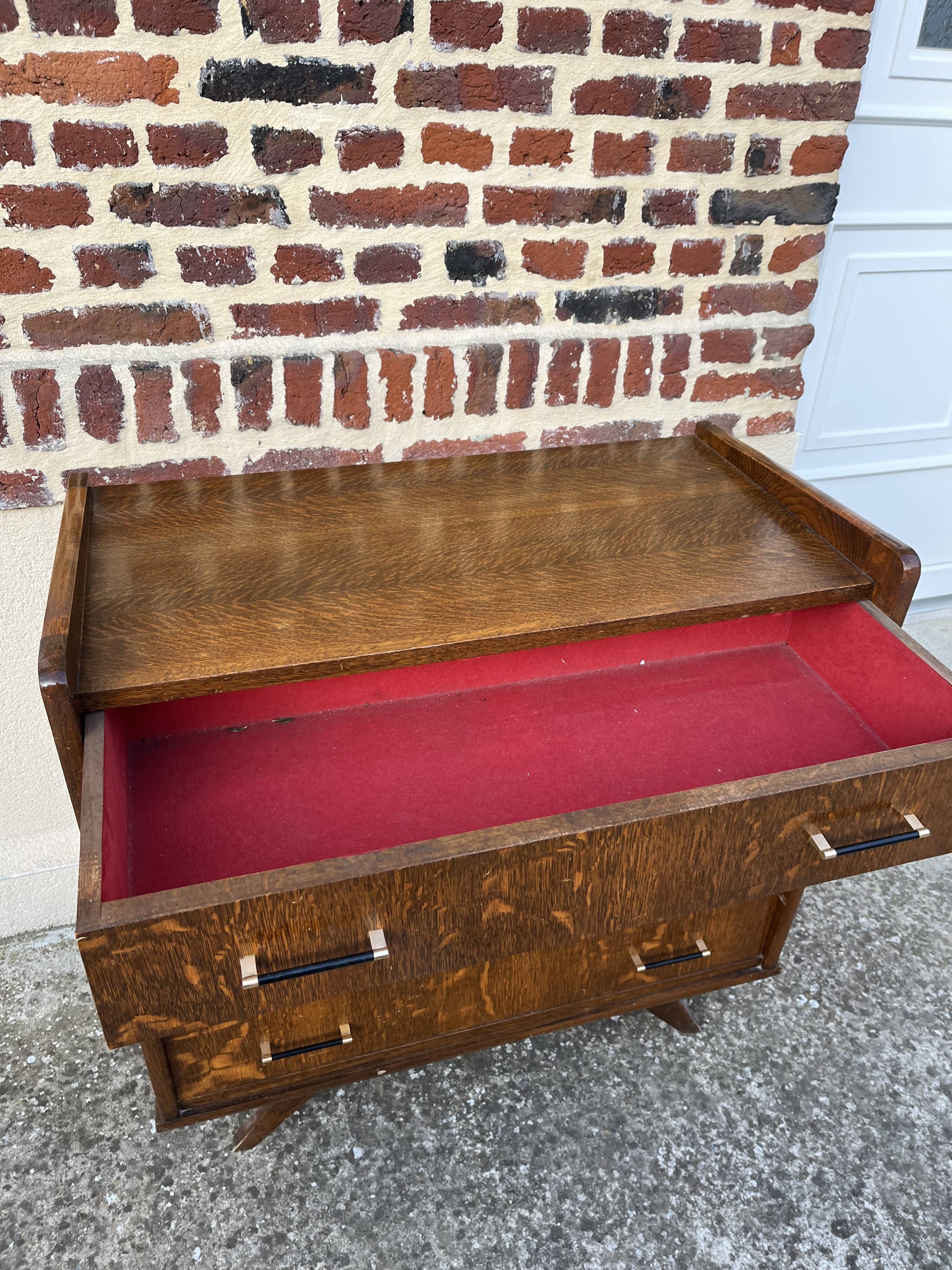 Vintage chest of drawers compass feet