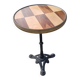 Bistro Table Unique - Graphic Marquetry Top & Cast Iron Base 1900