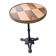 Bistro Table Unique - Graphic Marquetry Top & Cast Iron Base 1900