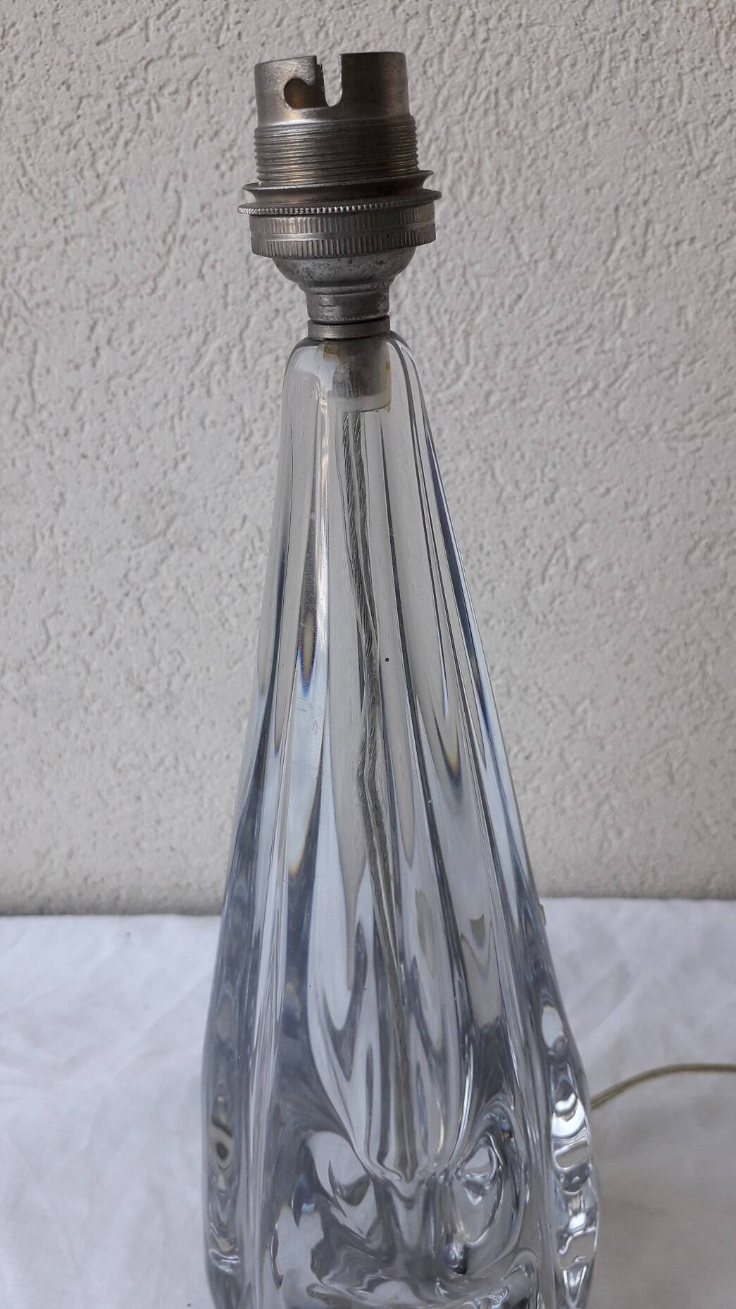 Lamp base in crystal Ile de France