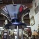 Art Deco floor lamp from the 1930s in wood and chrome.