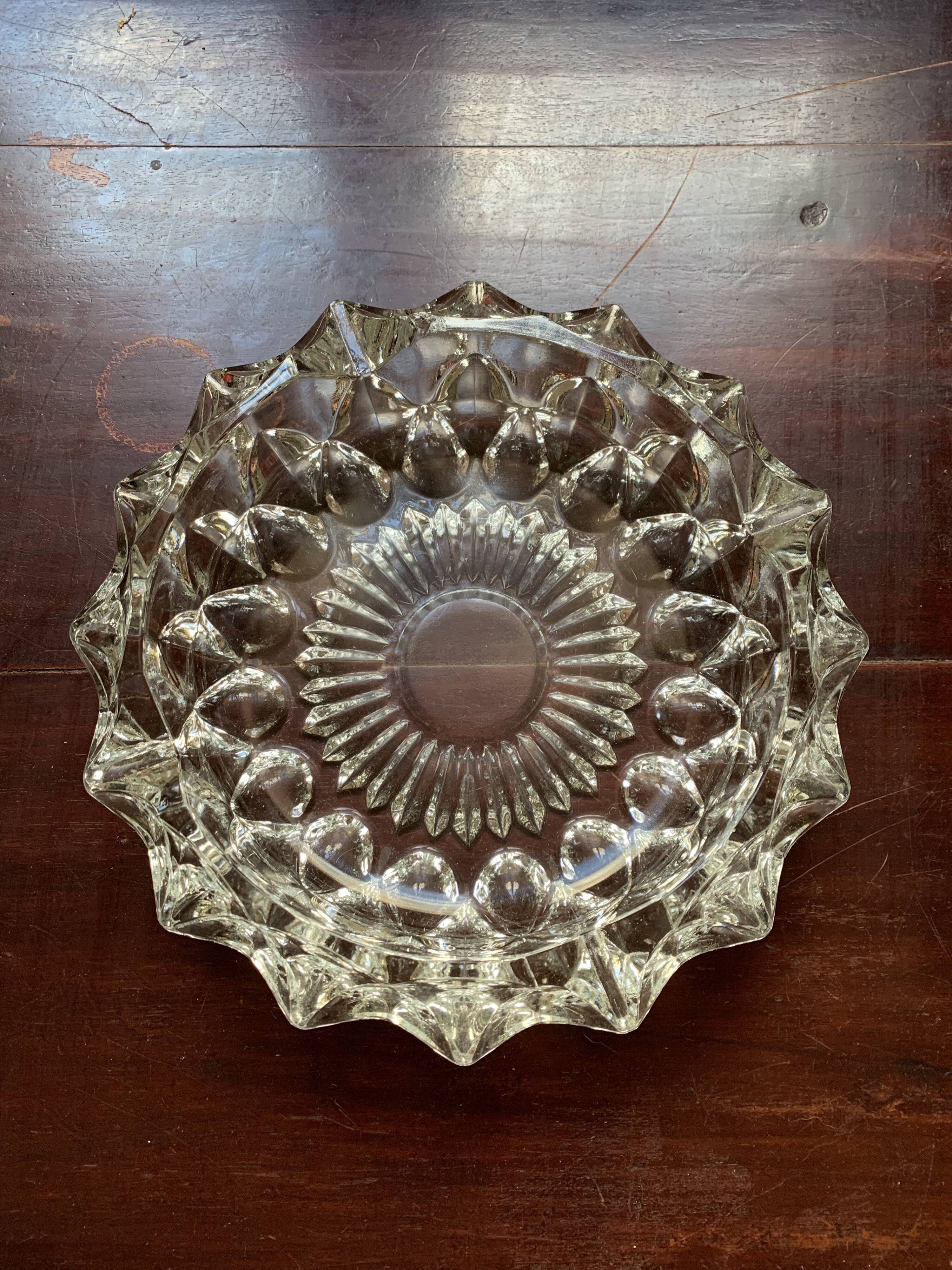 Cendrier en cristal vintage