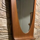 Campo & Graffi - teak vintage wall mirror - 60s mid century modern wood mirror made in italy