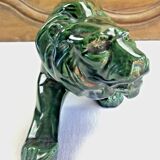 Statue lion Art Déco 1930 craquelé Saint Clément