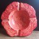 Red alabaster ashtray