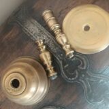 18th century disc candlesticks