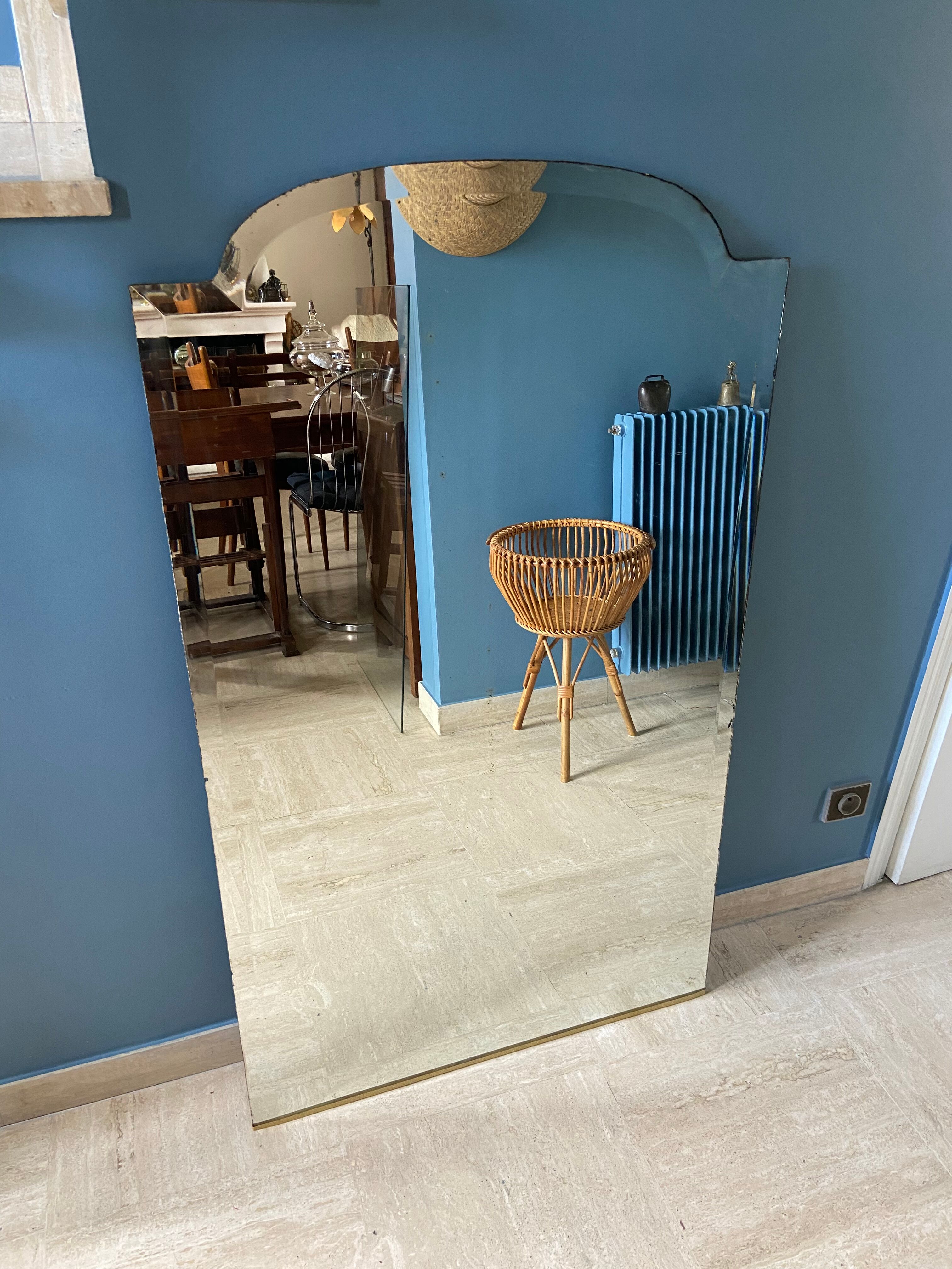 Old beveled mirror 127 x 75 cm