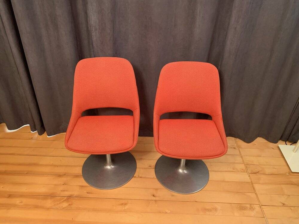 Set of Finnish Polaris swivel chairs by Eero Aarnio for Asko Export, 1970s