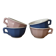 Set of 4 antique coloured faience cups KG Lunéville.
