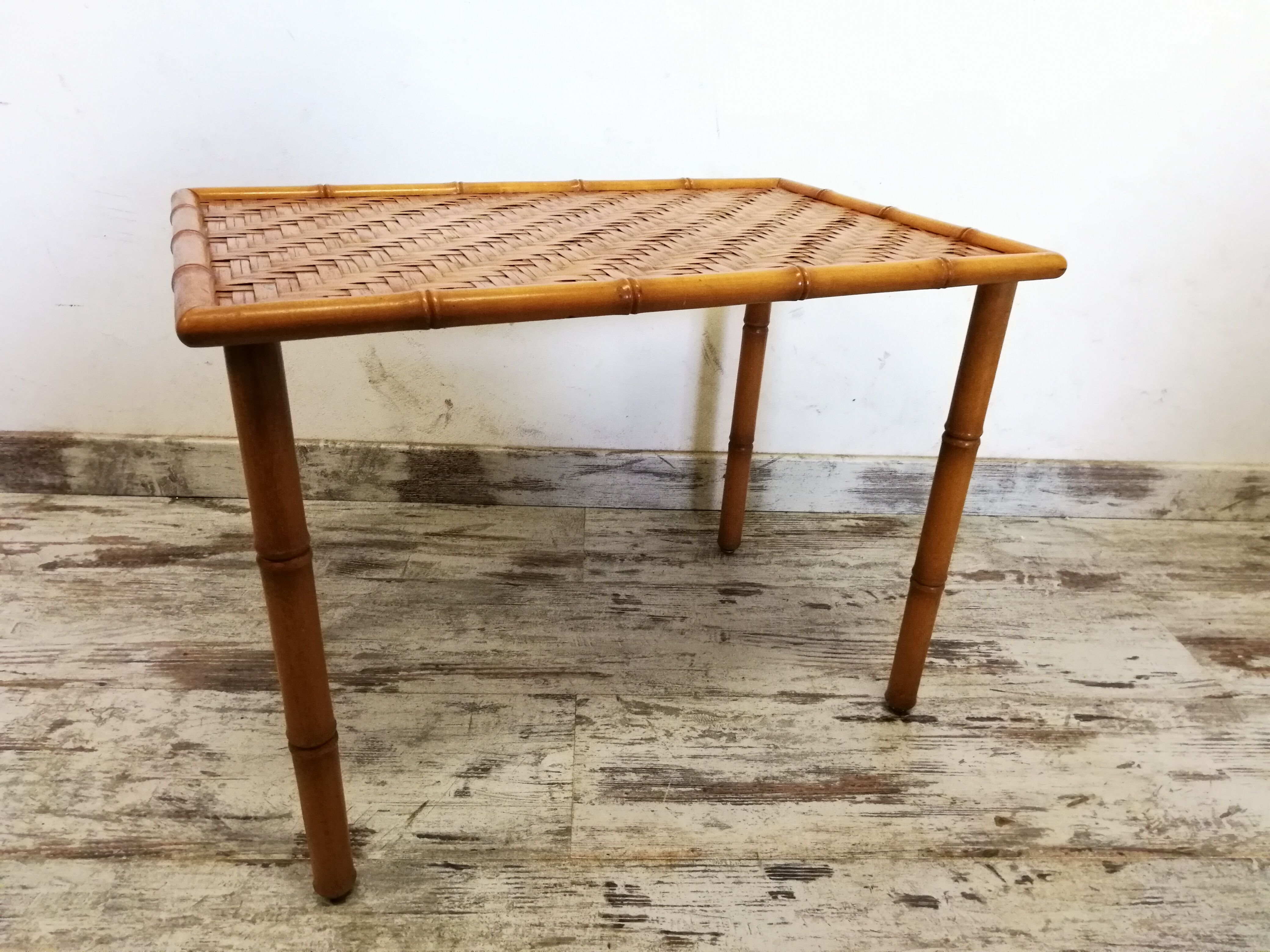 Small bamboo side tables
