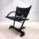 Fauteuil lounge en cuir Weishäupl Werkstätten String, 1980