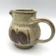 Pichet, porcelain stoneware pitcher, artistic decor, blanot pottery, signed and numbered