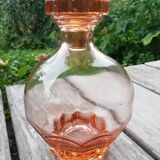 Pink glass decanter