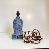 Sculpture 'Pélican' pied de lampe / encrier Art Déco en grès fin émaillé