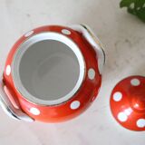 Sucrier polka dots, Digoin Sarreguemines, rare, vintage