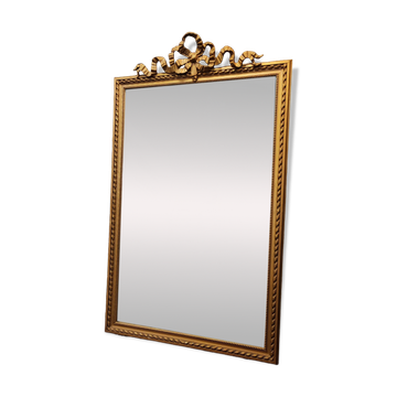 Grand miroir doré à ruban – époque Napoléon III - 136 cm
