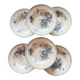 6 assiettes terre de fer 