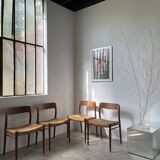 Model 75 straw chairs Niels O. Moller 1950