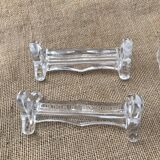 Set de 4 porte-couteau verre art deco