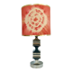 Vintage living room lamp pewter base, Italy 60s