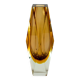 Faceted Murano Sommerso amber vase
