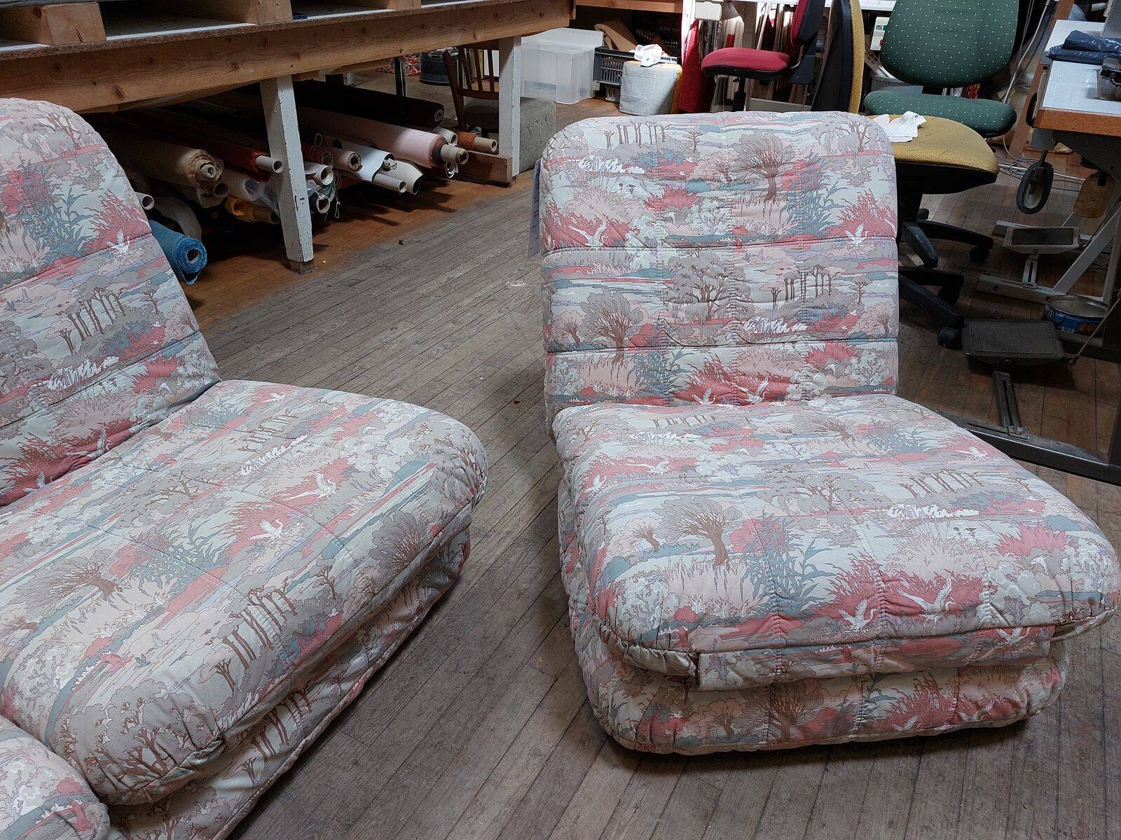 Ensemble de salon modulable vintage - Canapé 2 places + chauffeuse 1 place