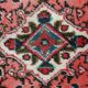 Tapis vintage fait main Lilihan en laine rose (59cm x 93cm) – Années 1970