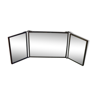 Miroir de barbier triptyque 42x15cm