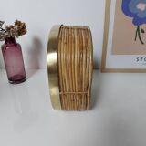 Rattan and brass basket 1970