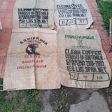 Set of 4 burlap bags