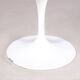 1970s Tulip side chair in white coated aluminium with plastic and fabric c